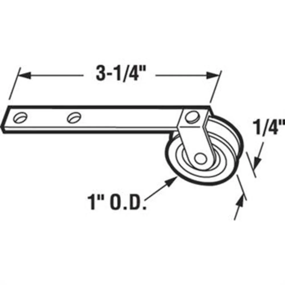 Sliding Patio Screen Door 1" Nylon Spring Tension Roller