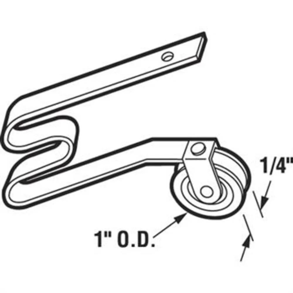 Sliding Screen Door 1" Nylon Center Groove Spring Tension Roller