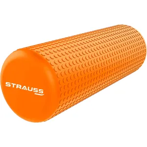 Strauss Yoga Foam Roller | Deep Tissue Massage Roller for Knee Exercise, Muscles Recovery & Physiotherapy | Home Gym Fitness Equipment for Full Body Relaxation and Flexibility | 45cm,(Purple)